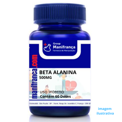 BETA ALANINA 500MG 60 CÁPSULAS